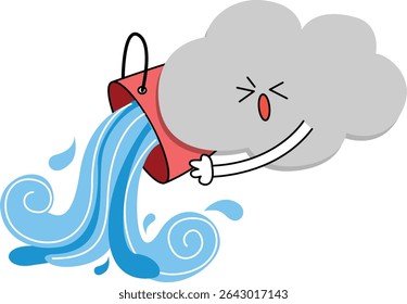 a dark cloud that makes rain