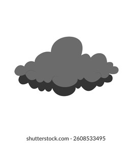 Dark Cloud Vector Illustration Isolated on White Background