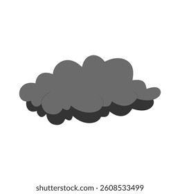 Dark Cloud Vector Illustration Isolated on White Background