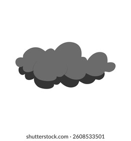 Dark Cloud Vector Illustration Isolated on White Background