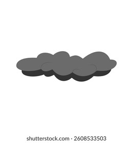 Dark Cloud Vector Illustration Isolated on White Background