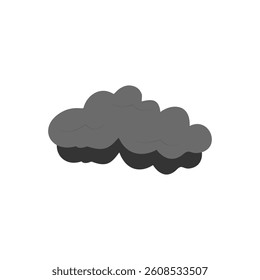 Dark Cloud Vector Illustration Isolated on White Background