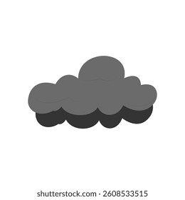 Dark Cloud Vector Illustration Isolated on White Background
