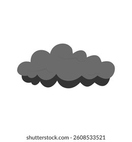 Dark Cloud Vector Illustration Isolated on White Background