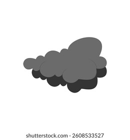 Dark Cloud Vector Illustration Isolated on White Background