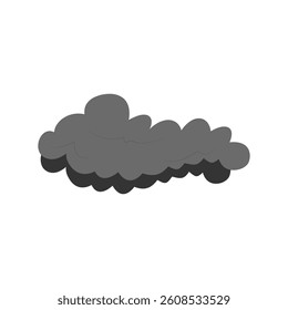 Dark Cloud Vector Illustration Isolated on White Background