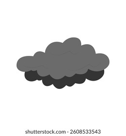 Dark Cloud Vector Illustration Isolated on White Background