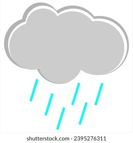 dark clouds with rain vector illustration