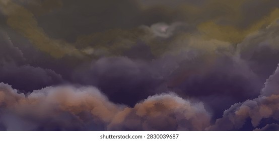 Un paisaje nubes oscuras
