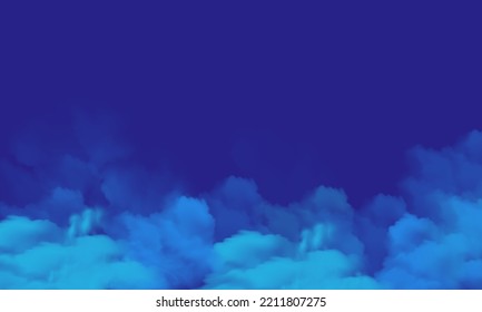 Dark Cloudy Background Or Blue Color Background With Smoke