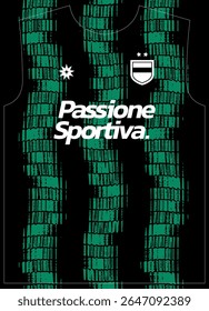 Dark Clover Green Black Pattern Football Jersey Sublimation Print