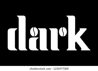dark coffee logo black