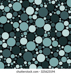 dark cold colors blue, indigo, teal, grey. Colorful circles of different sizes suitable for wall stickers, abstract solution