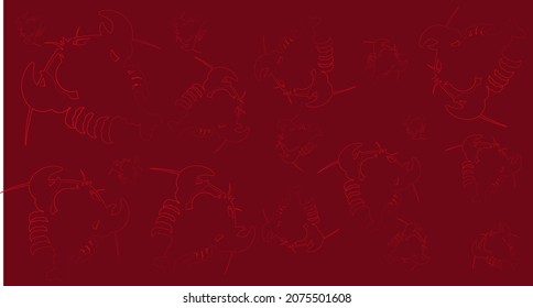 dark color abstract style shrimp pattern background