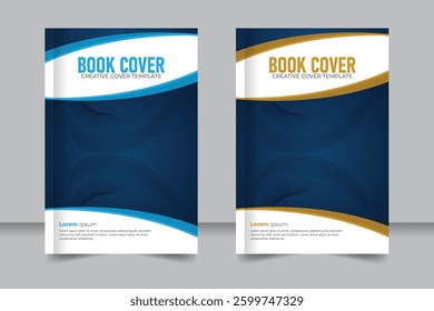 With dark color and creative background, corporate layout Cover book presentation design, 6 inch width 9 inch height size book cover template, book cover template for annual report cover
