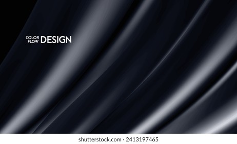 Diseño de fondo de estilo de flujo de color oscuro.