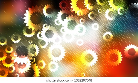 Dark Color Flower Background Design
