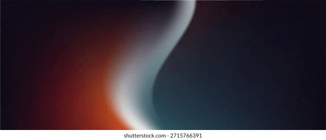 Fondo de gradiente de color oscuro, gradiente granulado, onda de salpicadura de color luminoso, gradiente de textura de ruido abstracto, Anuncio ancho negro blanco naranja

