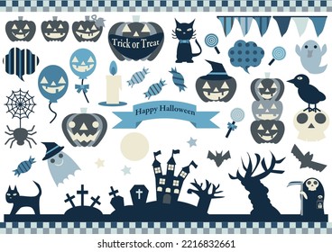 Dark color Halloween material set