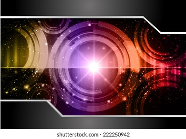 Dark color Light Abstract Technology background for computer graphic website and internet. stars, aura. beam.