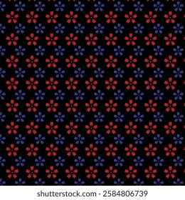 dark color seamless flower pattern