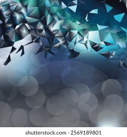 Dark Color Triangle Polygonal Background Design