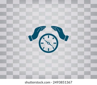 Dark color vector icon on gray checkered background with gradient