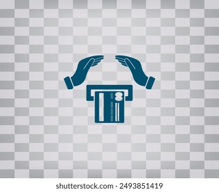 Icono de Vector de color oscuro sobre fondo gris a cuadros con degradado