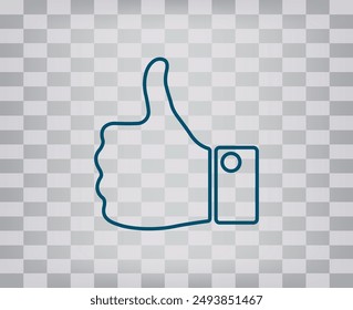 Dark color vector icon on gray checkered background with gradient