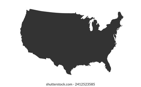 dark color vector illustration of United States map design template. American flag vector illustration.