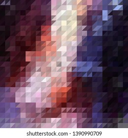 dark colored abstract marble irregular plastic stony mosaic pattern texture background with black grout - purple, violet, pink, blue, bige colors   