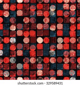 dark colored circles and polygons. abstract geometric background. vector illustration