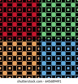 Dark colored geometric background. Seamless pattern