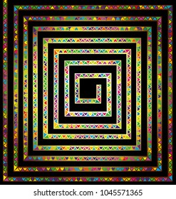 dark and colored spiral