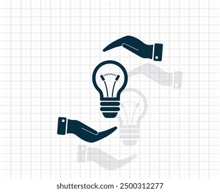 Dark colored vector icon with shadow on a light checkered background
