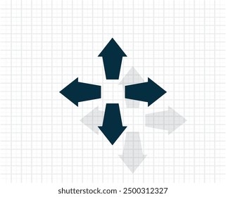 Dark colored vector icon with shadow on a light checkered background