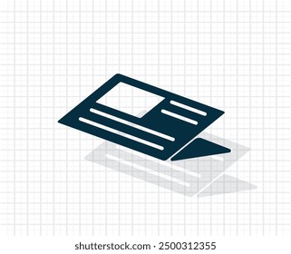 Dark colored vector icon with shadow on a light checkered background