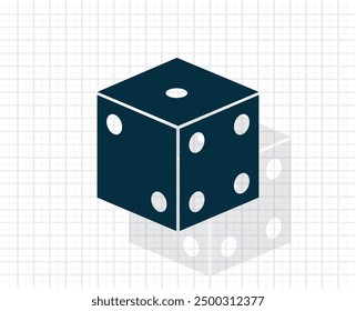 Dark colored vector icon with shadow on a light checkered background