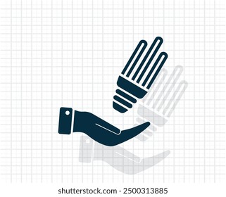 Dark colored vector icon with shadow on a light checkered background