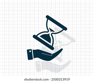 Dark colored vector icon with shadow on a light checkered background