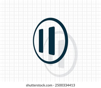 Dark colored vector icon with shadow on a light checkered background
