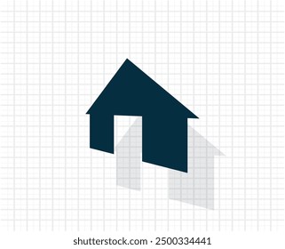 Dark colored vector icon with shadow on a light checkered background