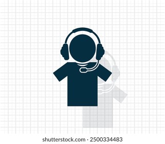 Dark colored vector icon with shadow on a light checkered background