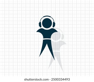 Dark colored vector icon with shadow on a light checkered background