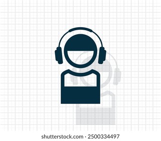 Dark colored vector icon with shadow on a light checkered background