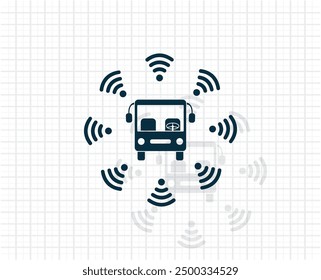 Dark colored vector icon with shadow on a light checkered background