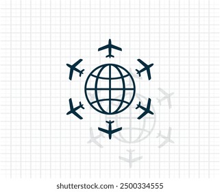 Dark colored vector icon with shadow on a light checkered background