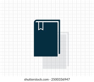 Dark colored vector icon with shadow on a light checkered background