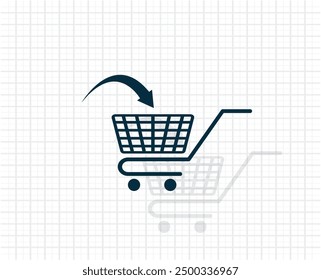 Dark colored vector icon with shadow on a light checkered background