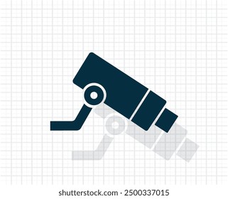 Dark colored vector icon with shadow on a light checkered background